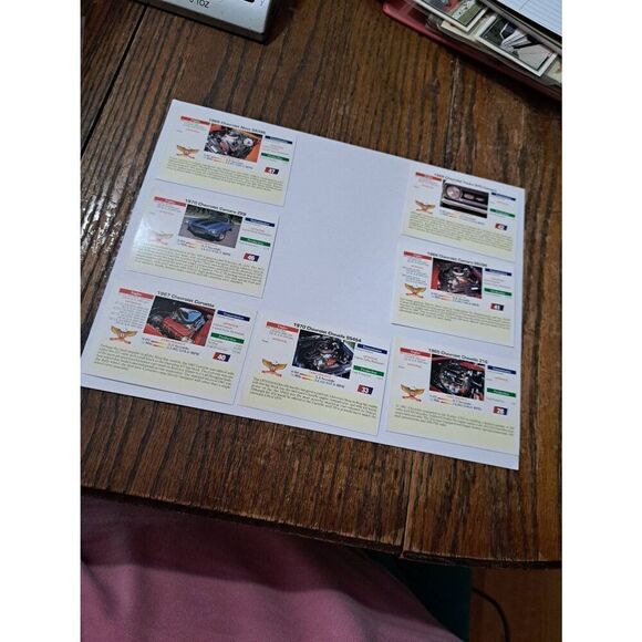 Vintage Lot of 7 1992 Collect A Card Musclecars Trading Cards CHEVROLET LOT - Picture 2 of 2